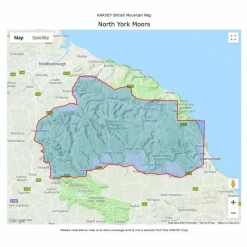 British Mountain Map - North York Moors
