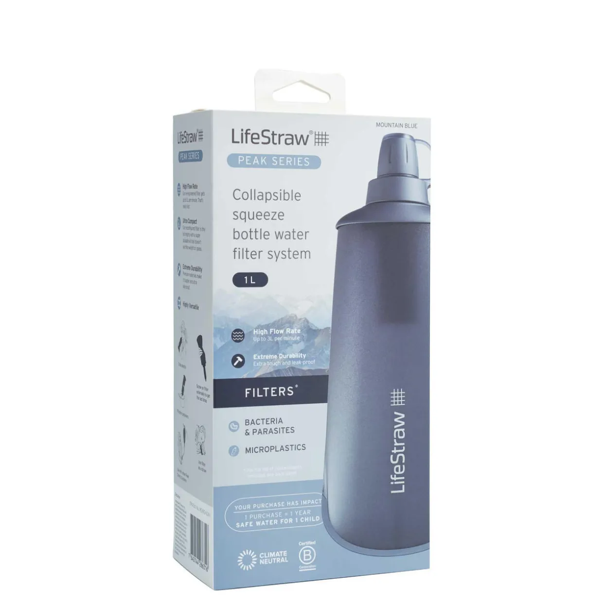 Peak Series Collapsible Squeeze Bottle 1L