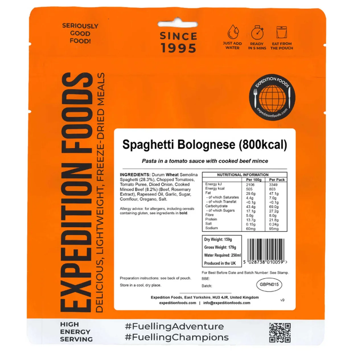 Spaghetti Bolognese (High Energy Serving)