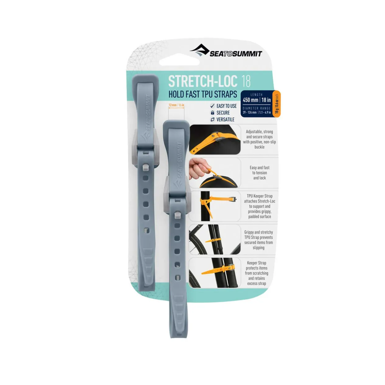 Stretch-Loc TPU Straps 17 (12mm x 450mm) 2 Pack