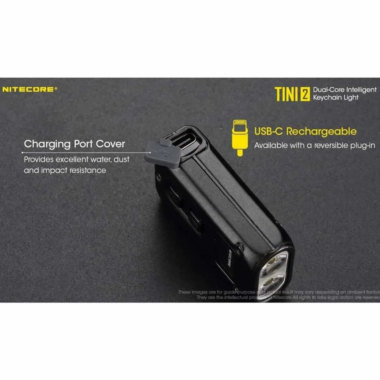 TINI2 USB-C Rechargeable Keychain Light