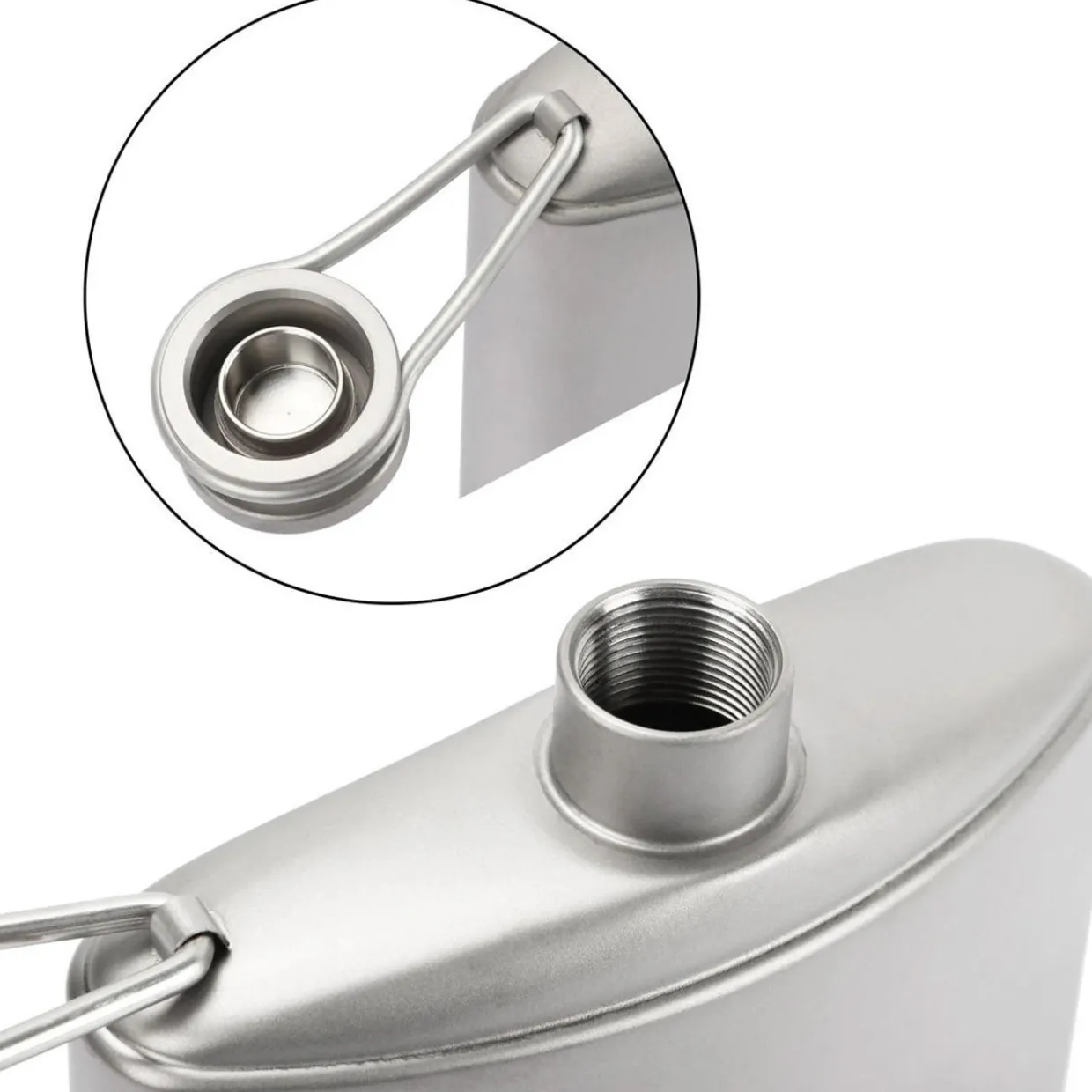 Titanium Hip Flask & Funnel 500ml