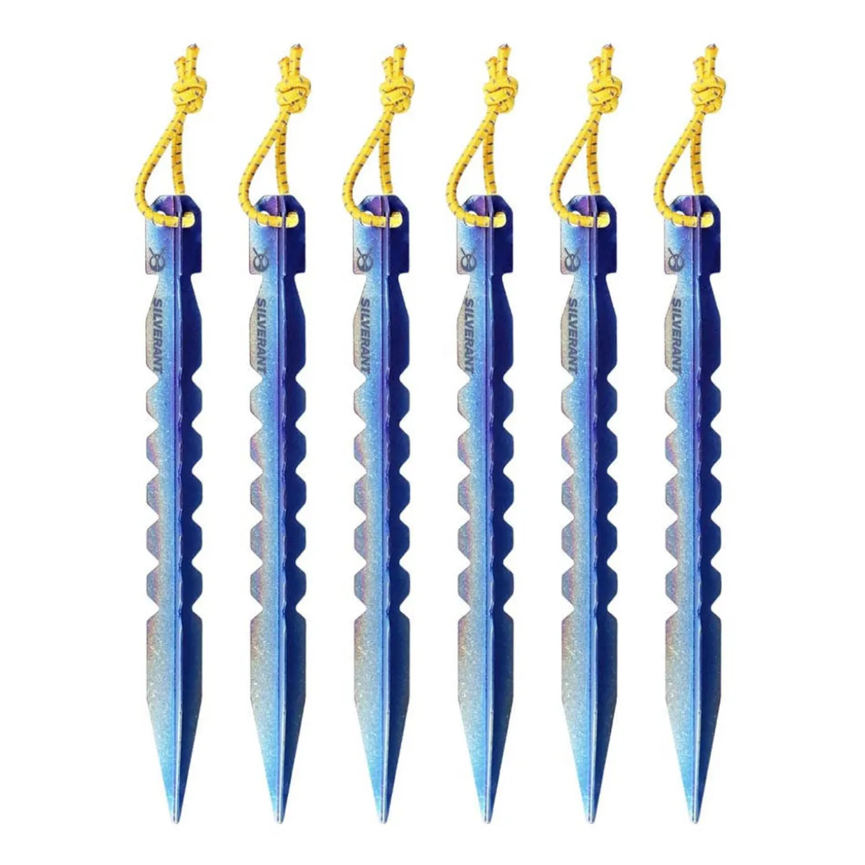 Titanium Y-Shape Tent Stakes - Medium 6 Pack