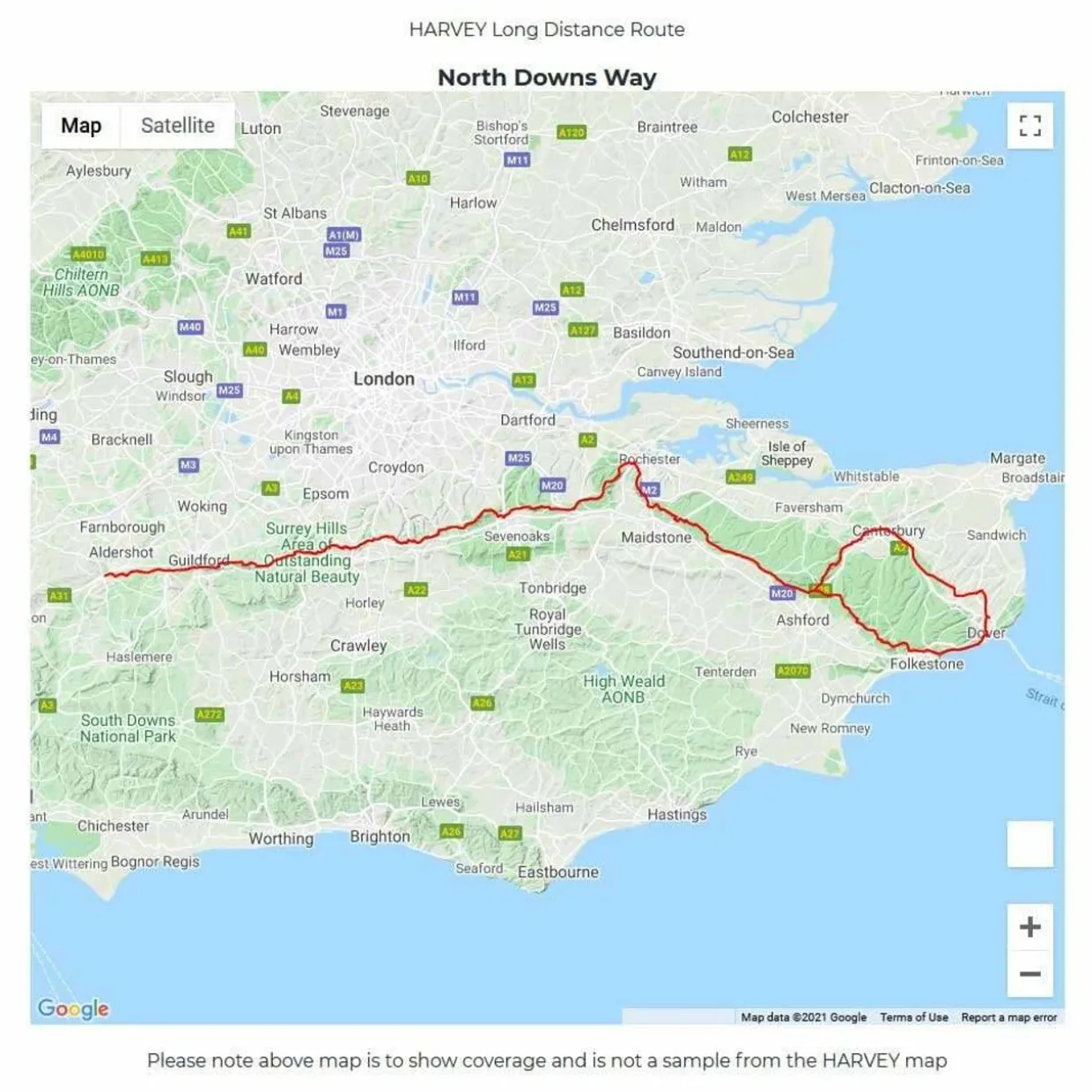 Trail Map XT40 - North Downs Way
