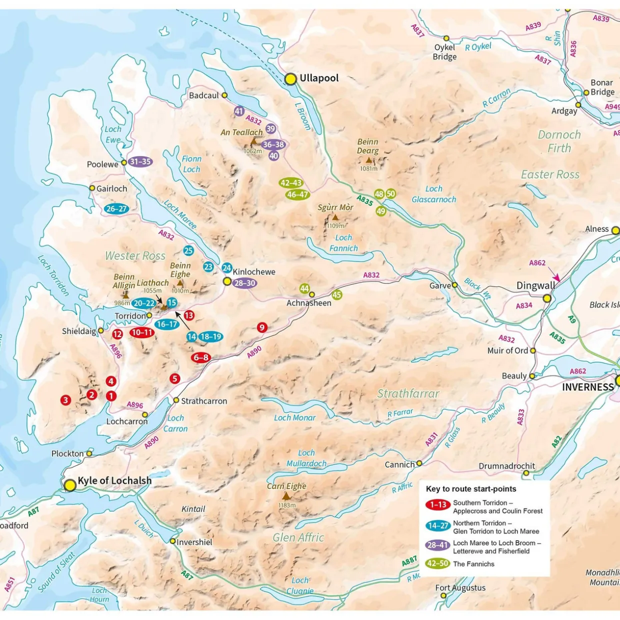 Walking in Torridon, Fisherfield, Fannichs and An Teallach